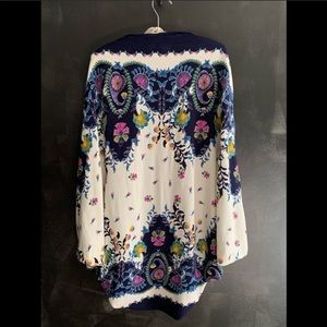 Anthropologie printed kimono border print